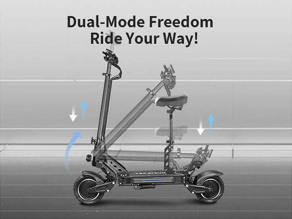 Dual Motor Foldable Electric Scooter with Seat – 41mph Max Speed Off-Road & City Commute E-Scooter for Adults