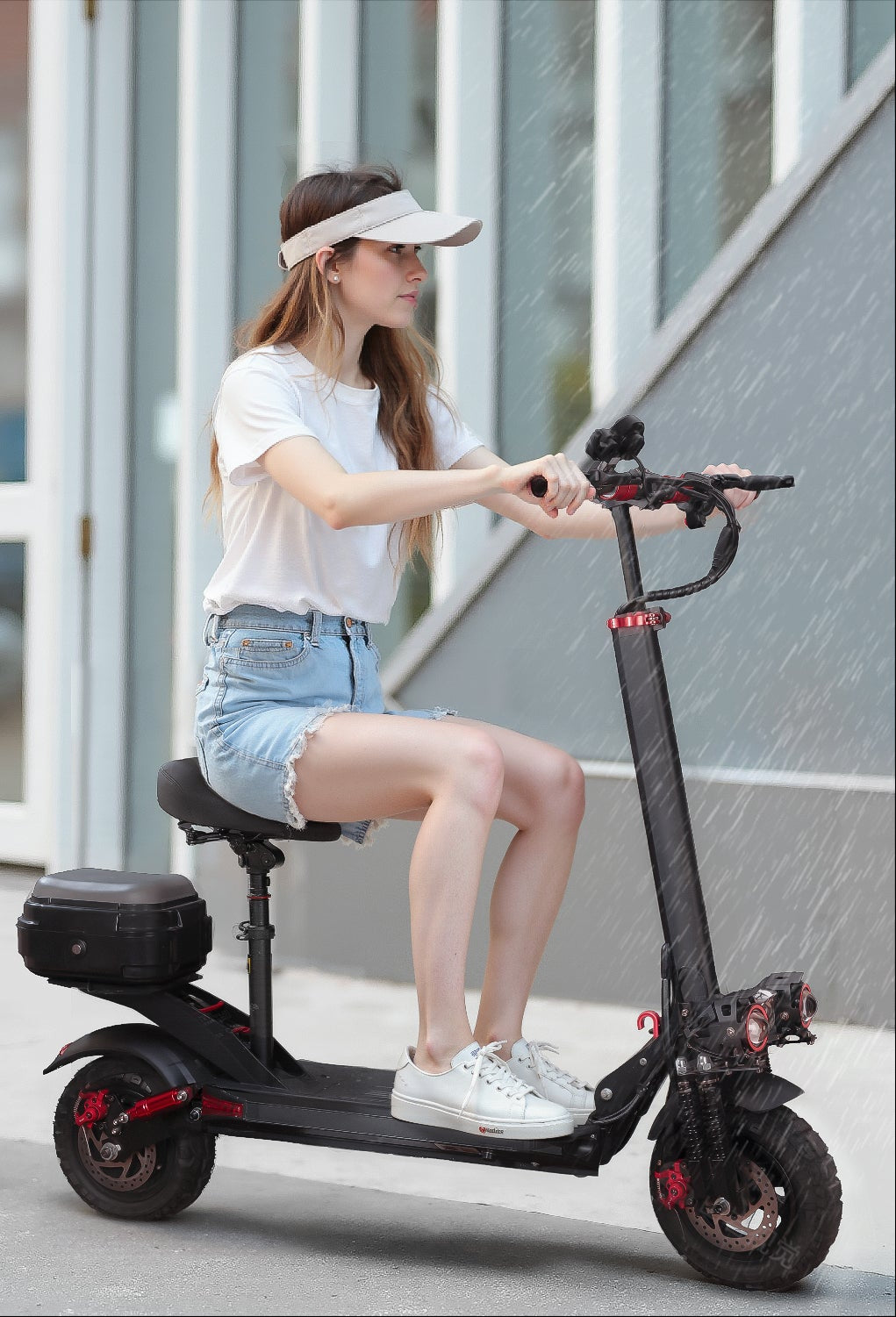 34MPH Max Speed Adult Electric Scooter with APP Control - 440LBS Load, Waterproof Basket, Anti-Theft Alarm & Foldable Design