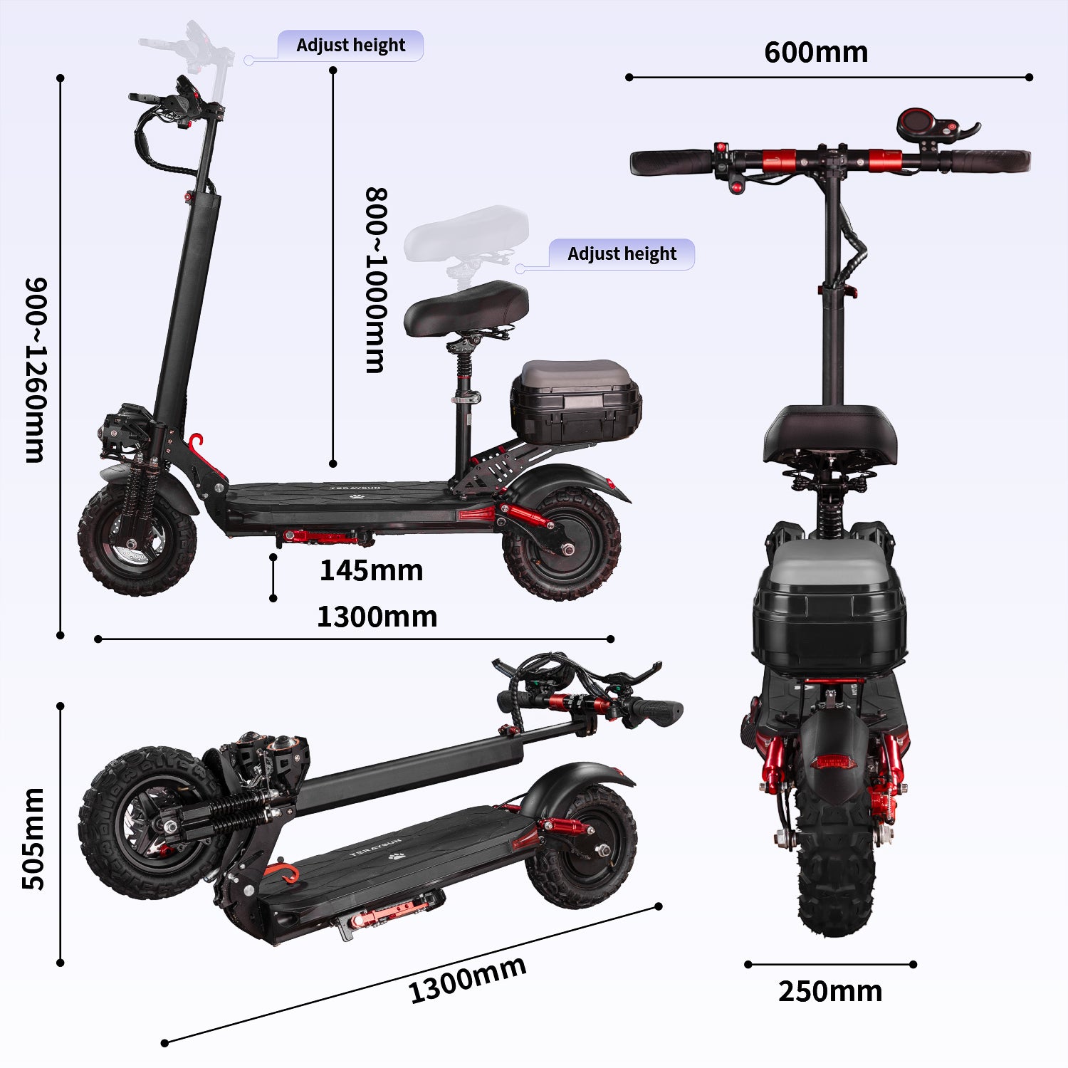 34MPH Max Speed Adult Electric Scooter with APP Control - 440LBS Load, Waterproof Basket, Anti-Theft Alarm & Foldable Design