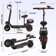 34MPH Max Speed Adult Electric Scooter with APP Control - 440LBS Load, Waterproof Basket, Anti-Theft Alarm & Foldable Design