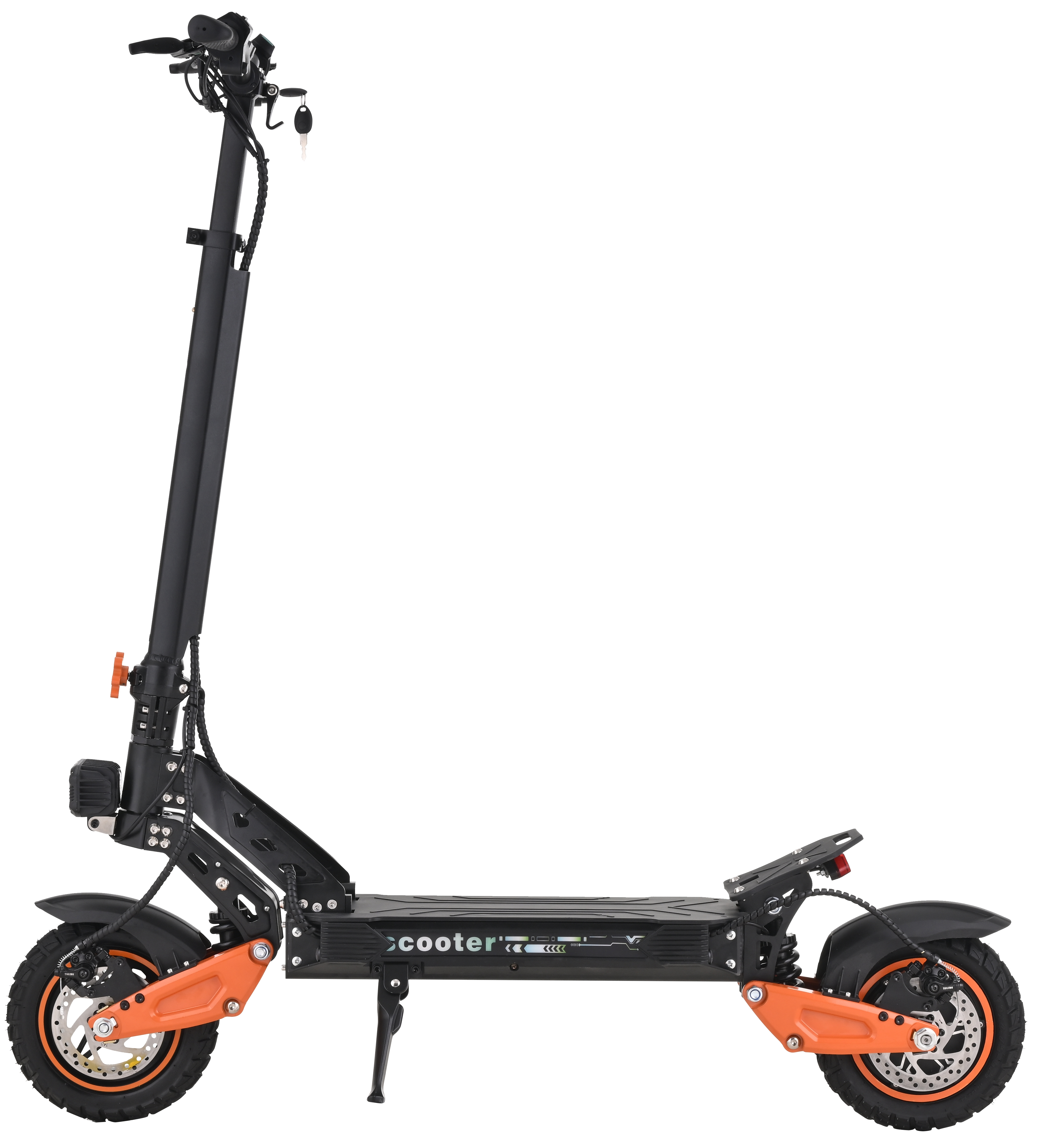 1200W Foldable Electric Scooter for Adults – 55km/h Max Speed, 65km Range, 11” Off-Road Tires, Dual Suspension, Disc Brakes, Smart Lighting, IPX5 Waterproof