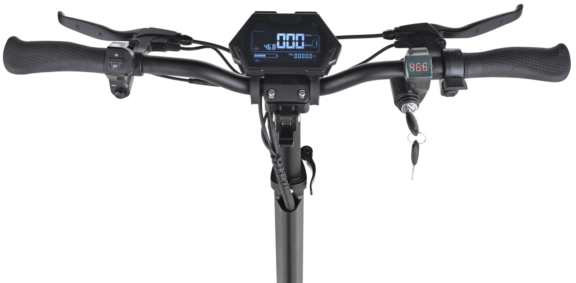 1200W Foldable Electric Scooter for Adults – 55km/h Max Speed, 65km Range, 11” Off-Road Tires, Dual Suspension, Disc Brakes, Smart Lighting, IPX5 Waterproof