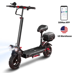 34MPH Max Speed Adult Electric Scooter with APP Control - 440LBS Load, Waterproof Basket, Anti-Theft Alarm & Foldable Design