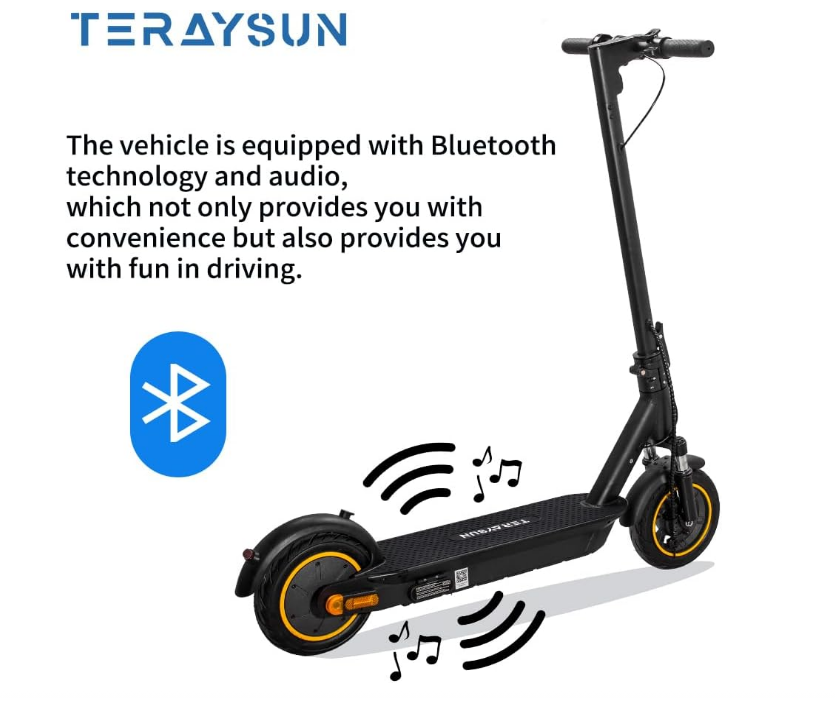 Teraysun 500W Folding E-Scooter - 22MPH, App Control & Long Range