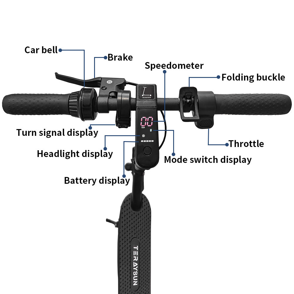 Teraysun 500W Folding E-Scooter - 22MPH, App Control & Long Range