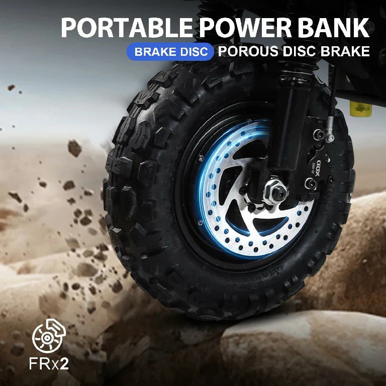 T11PLUS Dual 3000W Electric Scooter - 50mph, 55mi Range, Off-Road Tires