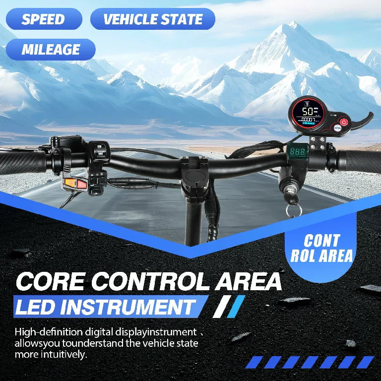 T11PLUS Dual 3000W Electric Scooter - 50mph, 55mi Range, Off-Road Tires