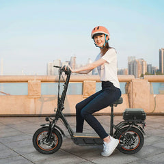 Commuter E-Scooter:750W 48V 18Ah, 28mph, Long Range & Storage Case