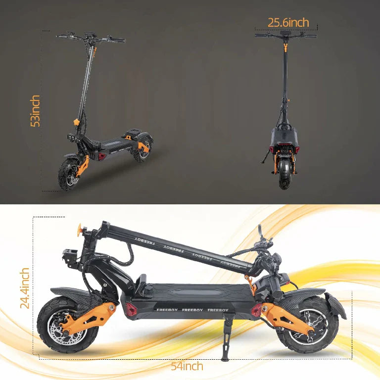 Ultimate Adventure E-Scooter: 6000W , 50MPH, 50mi Range | IPX5, Foldable Design