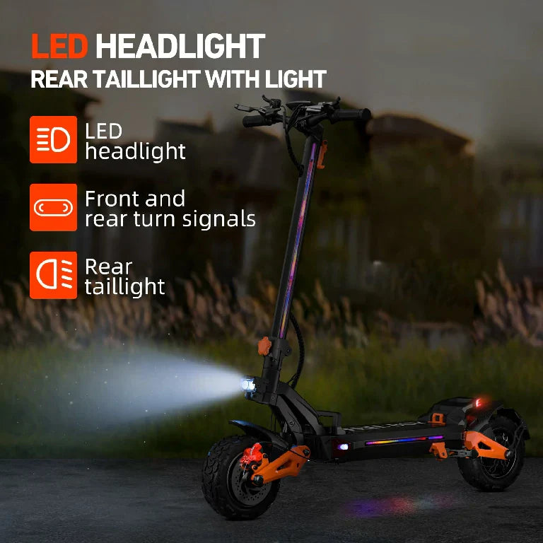 Ultimate Adventure E-Scooter: 6000W , 50MPH, 50mi Range | IPX5, Foldable Design